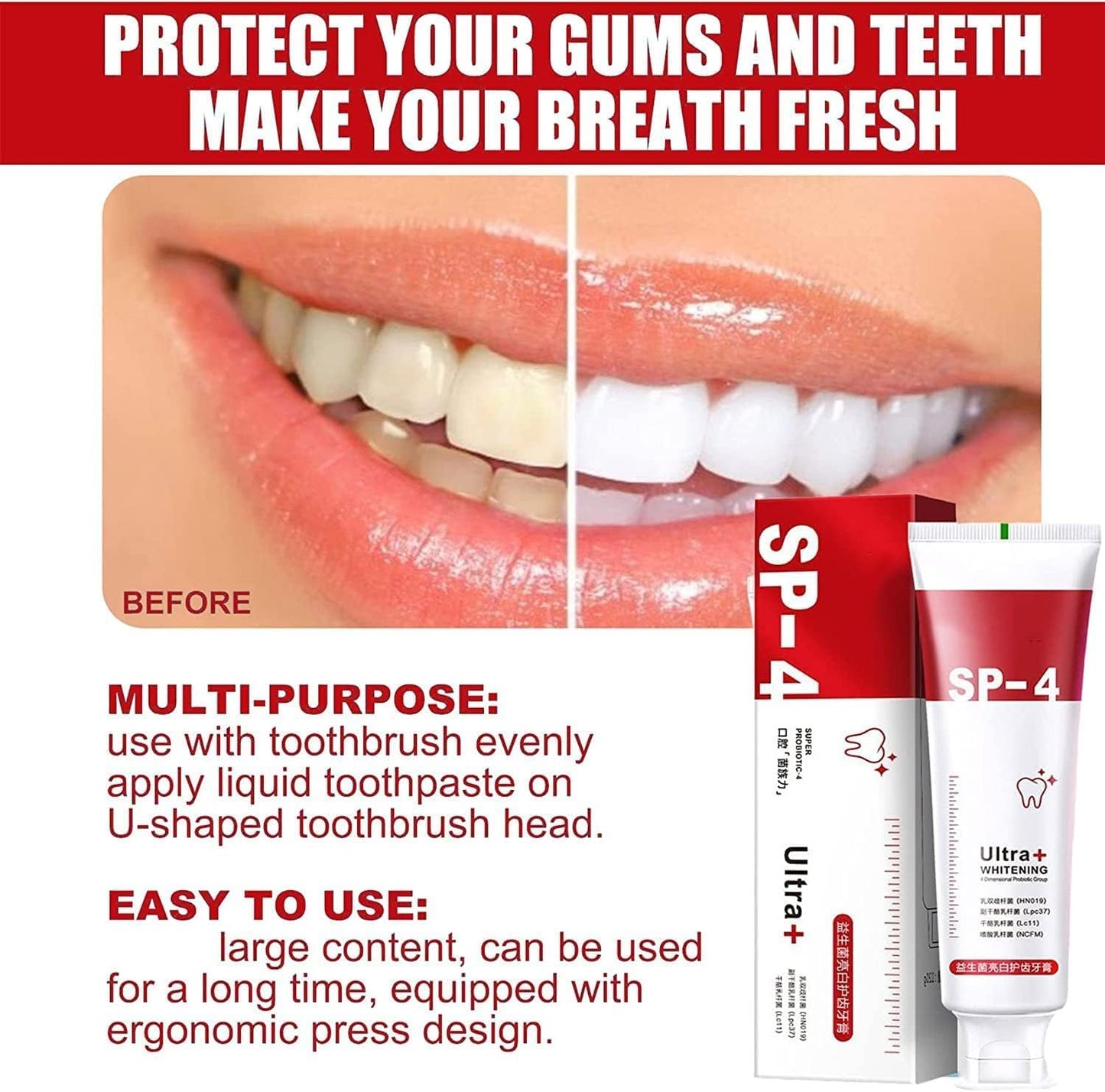 SP-4 Probiotics Whitening Toothpaste