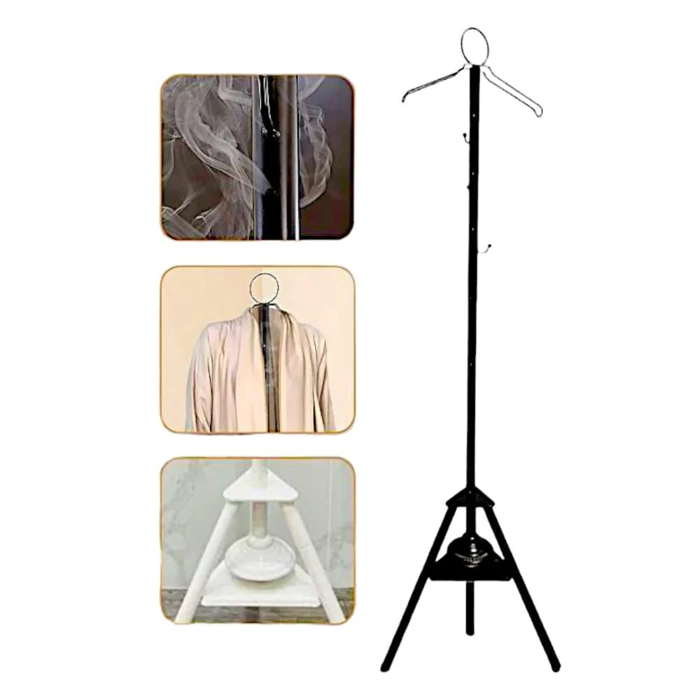 Clothes Incense Burner Stand - ( Bakhoor burner stand hanger with cloth hooks and holes for steaming clothes)