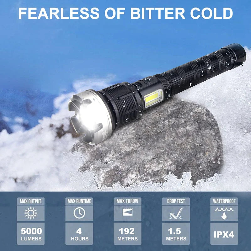 P90 LED Rechargeable Tactical Laser Flashlight