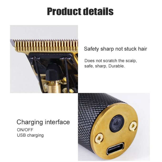 T9 Rechargeable Professional Hair Trimmer 0mm Baldheaded Cutter