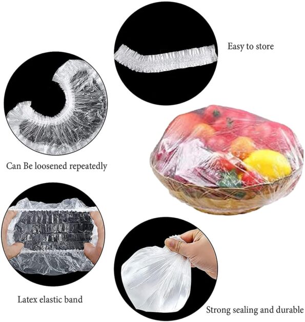 100pcs Reusable Elastic Fresh Keeping Food Storage Covers