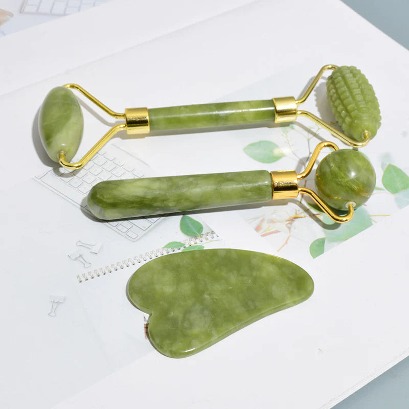 Facial Jade Face Roller And Guasha