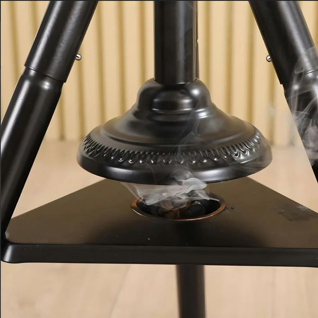 Clothes Incense Burner Stand - ( Bakhoor burner stand hanger with cloth hooks and holes for steaming clothes)