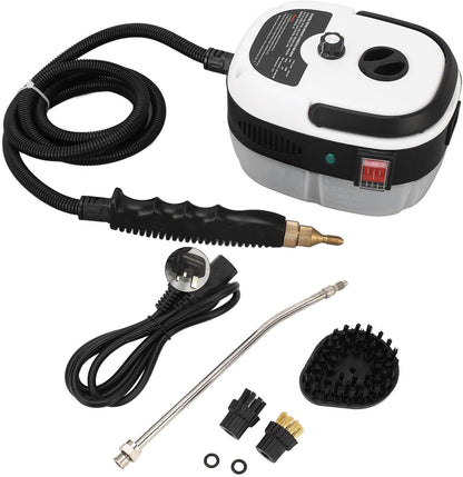Portable Handheld Steam Cleaner, High Temperature Pressurized Steam Cleaning Machine with Brush Heads for Kitchen Furniture Bathroom Car