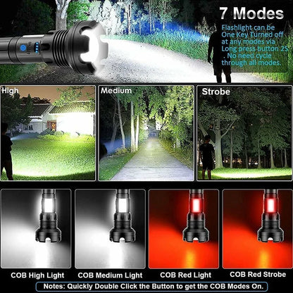 P90 LED Rechargeable Tactical Laser Flashlight