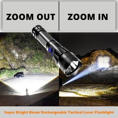 P90 LED Rechargeable Tactical Laser Flashlight