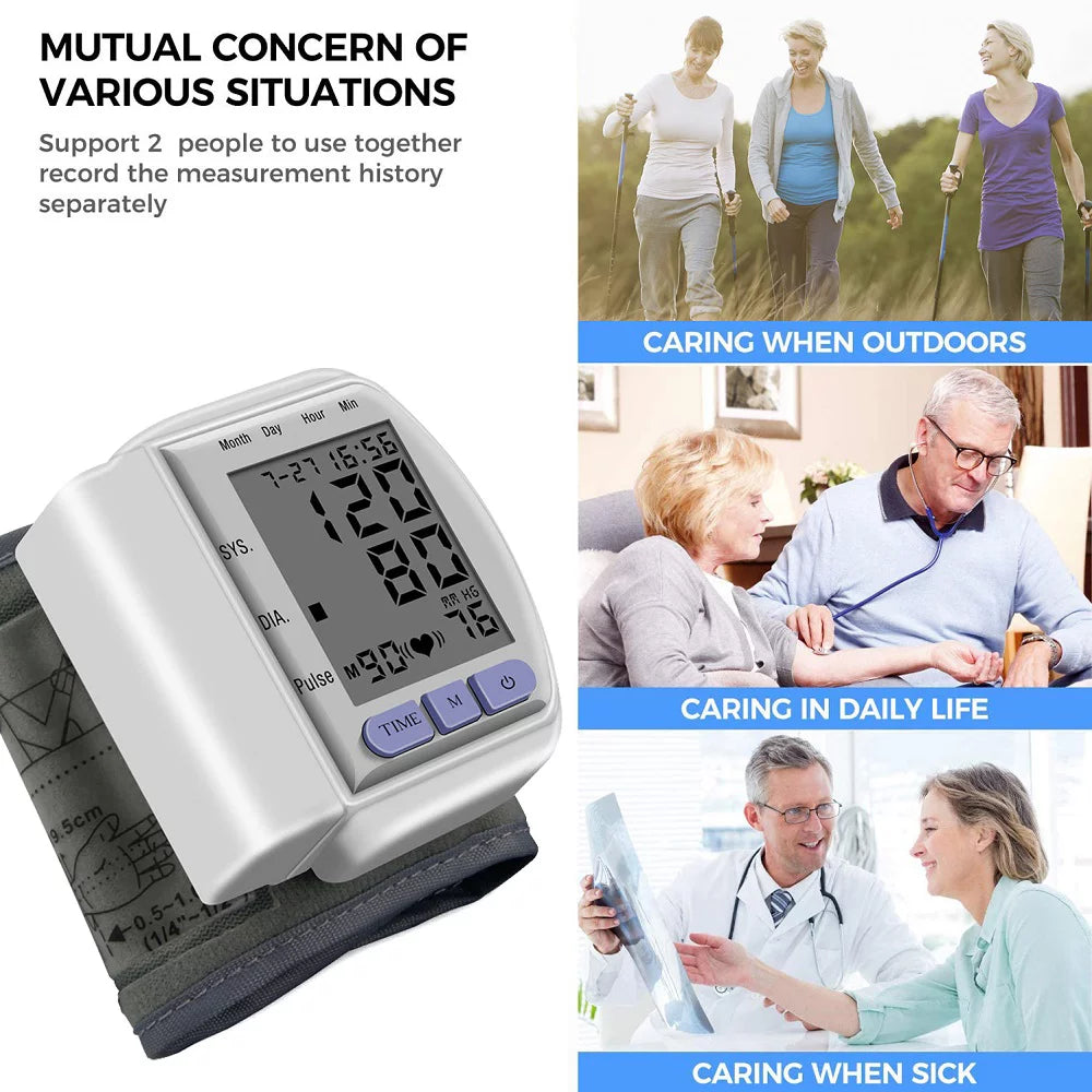 Blood Pressure Monitor Sphygmomanometer with Wristband