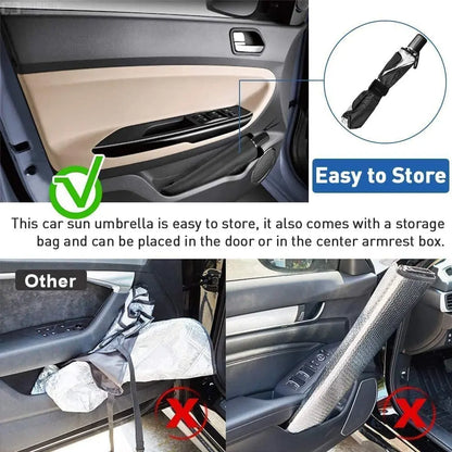 Car Windshield Sun Shade Umbrella (With Cover)