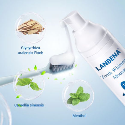 Lanbena Teeth Whitening Mousse Remove Teeth Stain and Freshen Breath