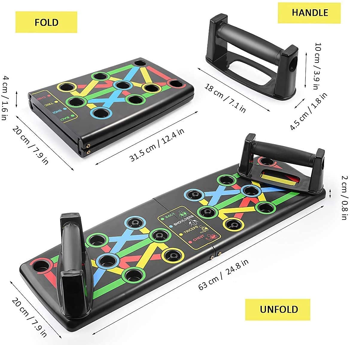 Push Up Board Portable Multi-Function 14 in 1 Push Up Bar Exercise Equipment