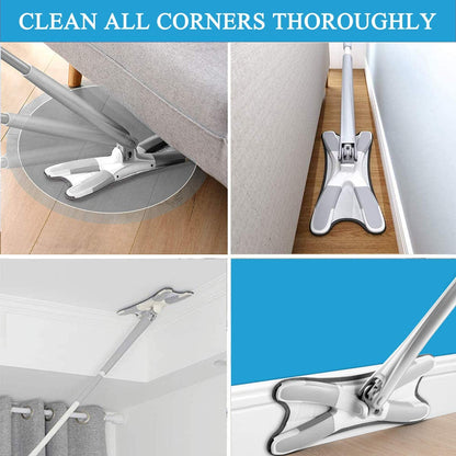 Self Wringing X-Type Hand-Free 360 Rotatable Microfiber Mop