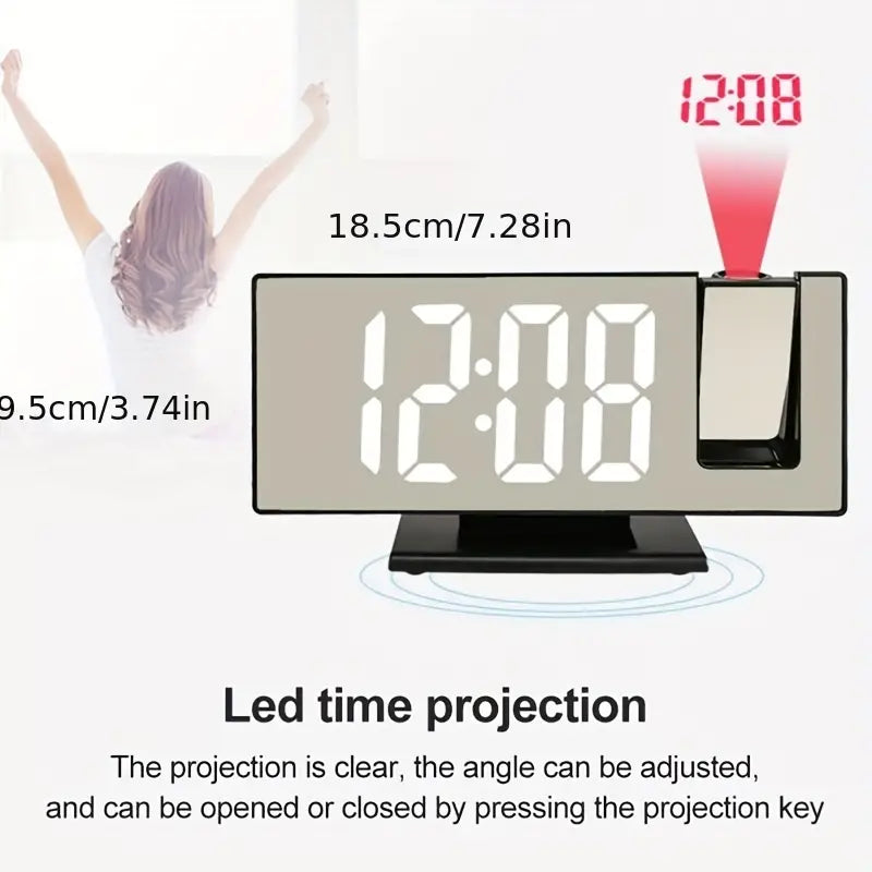 3D Projection Alarm Clock with Mirror