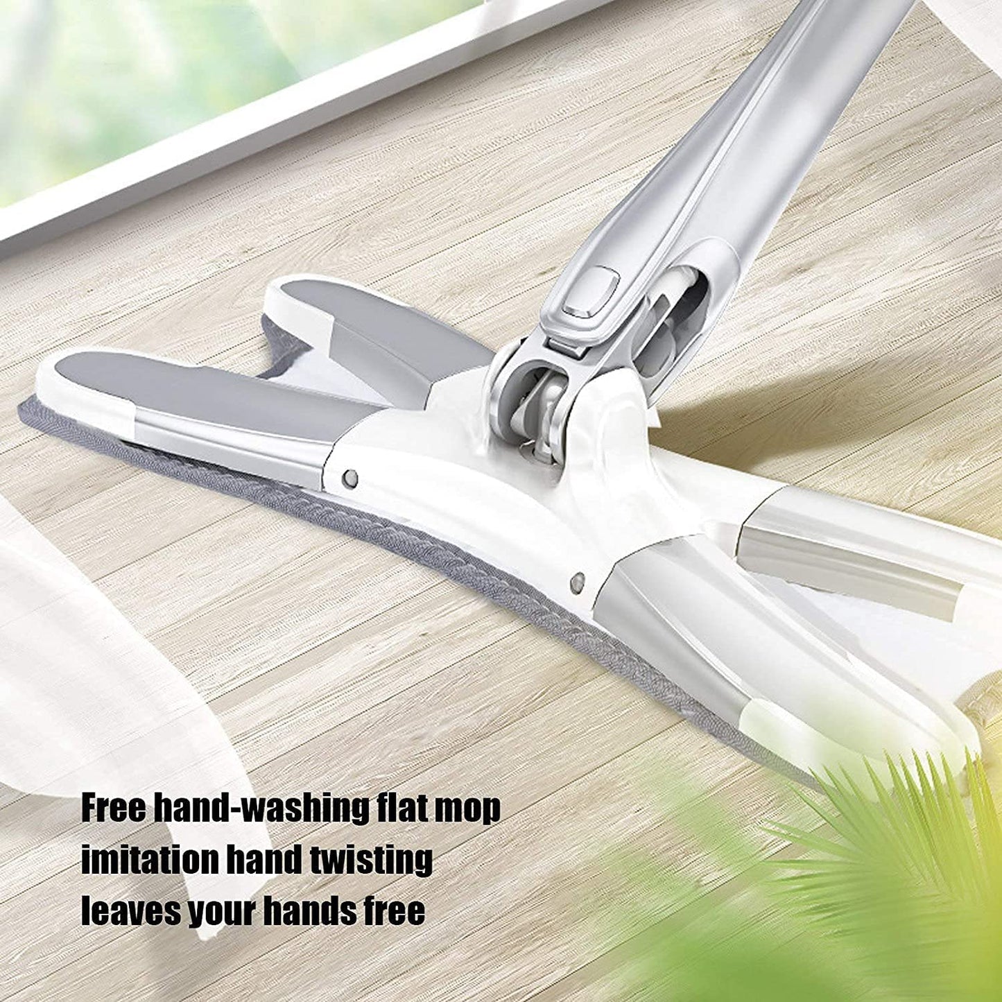Self Wringing X-Type Hand-Free 360 Rotatable Microfiber Mop