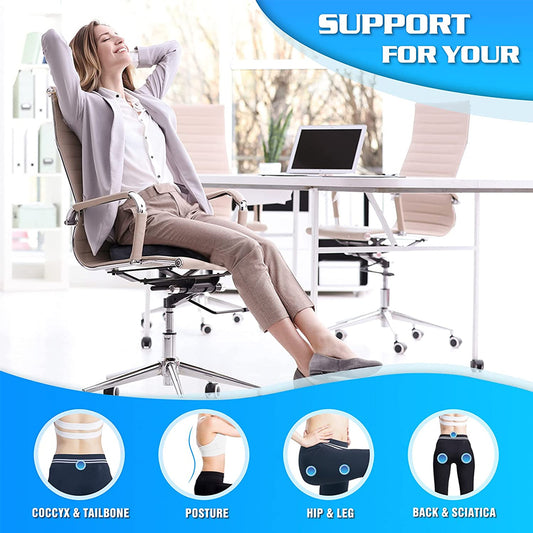 Super Soft Ergo Design Pain Relief Office Chair Coccyx Orthopedic Memory Foam Seat Cushion for Pain Relief