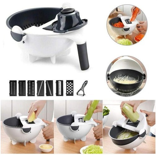 Multifunctional 9 In 1 Vegetable Slicer Cutter Chopper