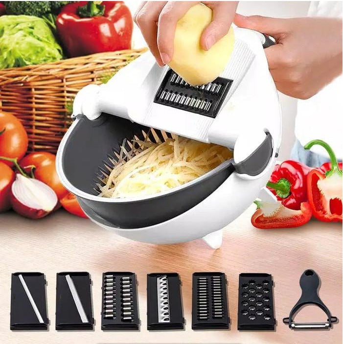 Multifunctional 9 In 1 Vegetable Slicer Cutter Chopper