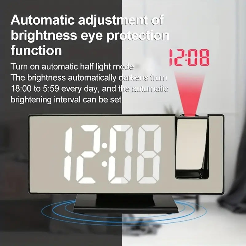 3D Projection Alarm Clock with Mirror