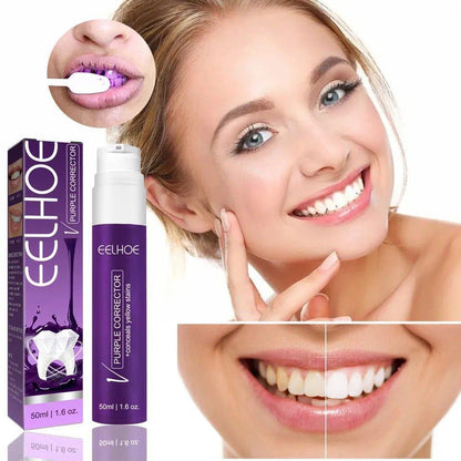 EELHOE Purple Bright-white Toothpaste Tooth Cleaning And Care Oral Cleaning Whitening