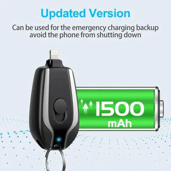 Portable Keychain Charger | Fast Charging Backup Power Bank For Type c Devices