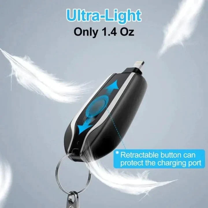 Portable Keychain Charger | Fast Charging Backup Power Bank For Type c Devices