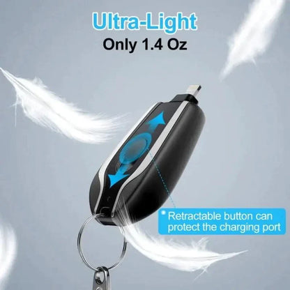 Portable Keychain Charger | Fast Charging Backup Power Bank For Type c Devices